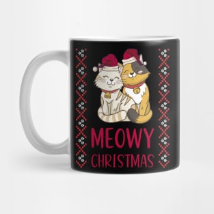 meowy catmas cat christmas tree xmas girls boys funny santa Mug